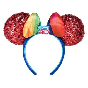 2022 Disney World Parks Epcot 40th Anniversary Mickey Minnie Ears Headband - NEW